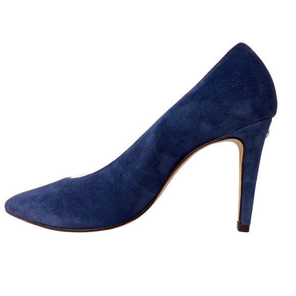 COACH Skyler Pump Stiletto Slip On Women's 6.5 B Blue Suede Pointed Toe - Picture 3 of 12